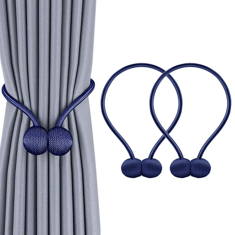 IHClink Window Curtain Tiebacks Clips VS Strong Magnetic Tie Band Home Office Decorative Drapes Weave Holdbacks Holders European Style 1 Pair - Image 1